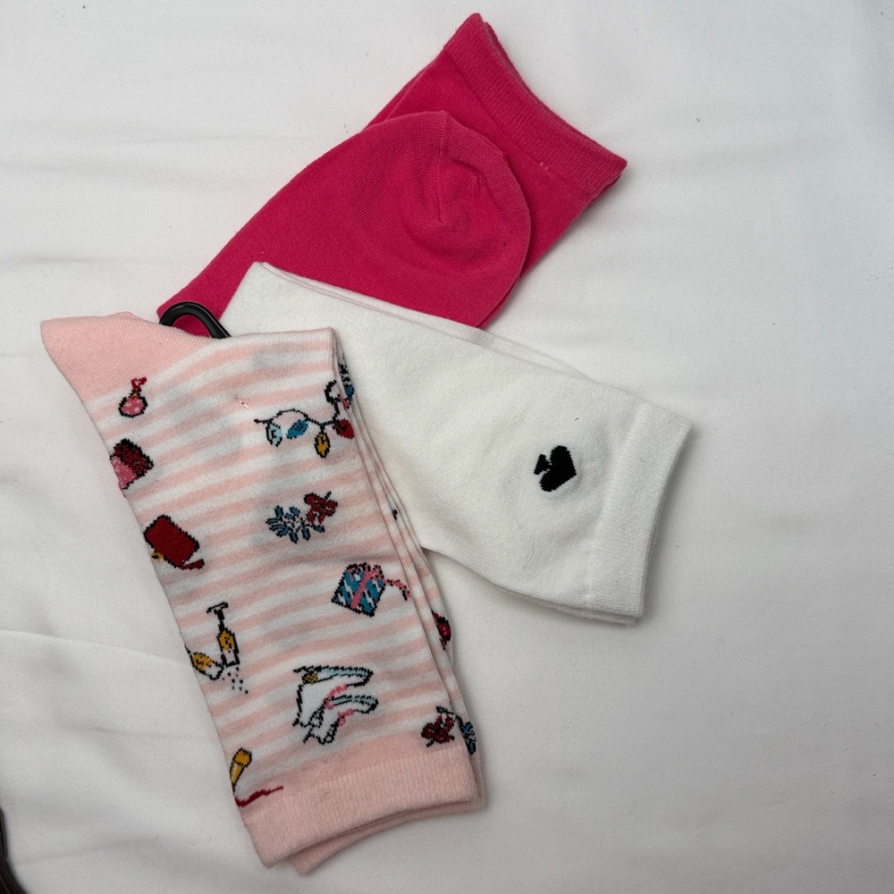 kate spade‎ New York Playful Socks Set of 3 pair  Crew Socks